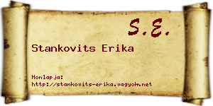 Stankovits Erika névjegykártya